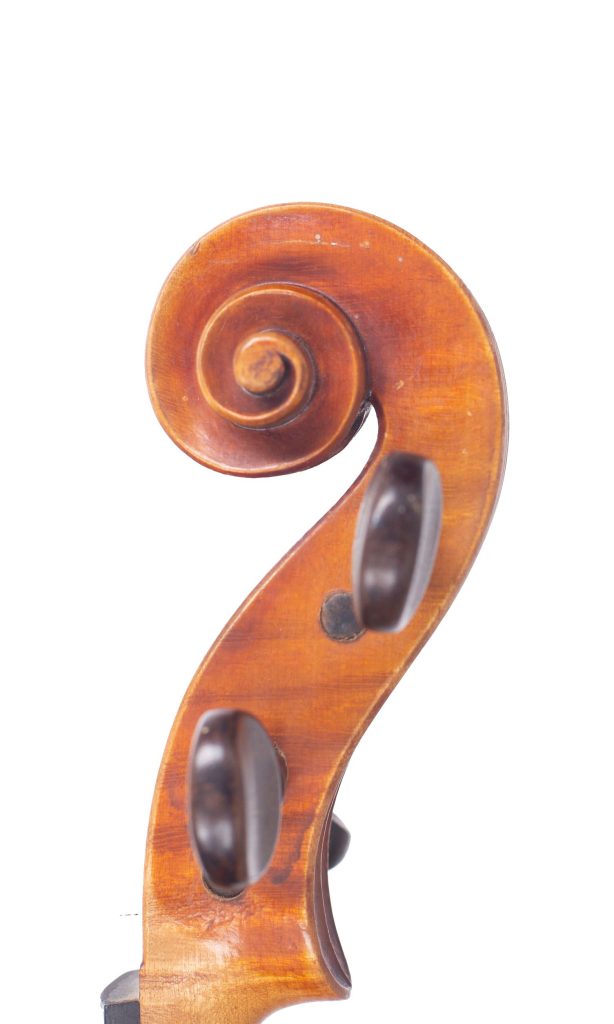 Violin, Workshop of Dieudonne, Mirecourt, 1937 — scroll
