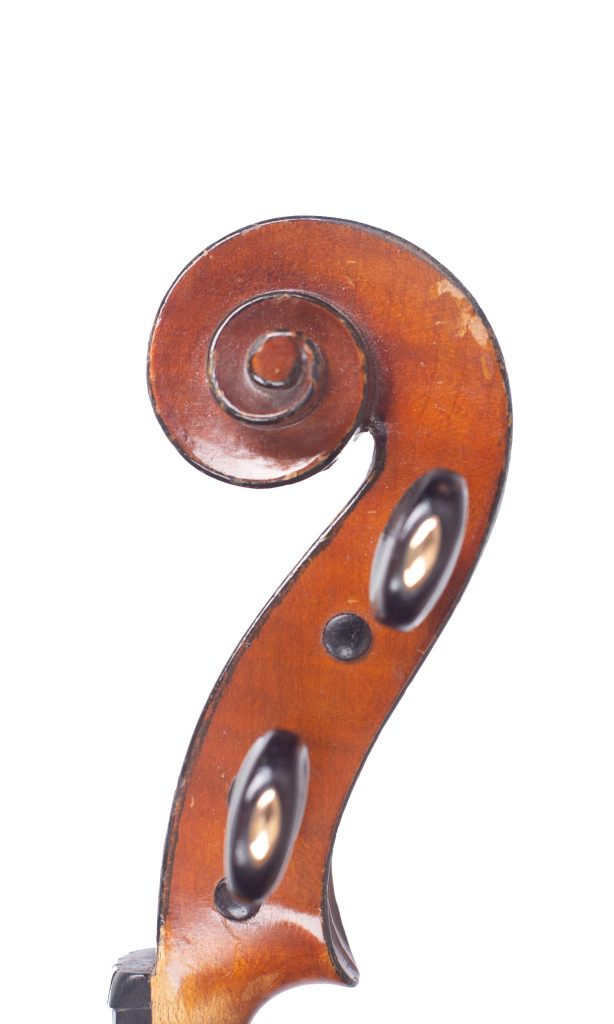 Violin by Charles Bailly, France, 1926 — scroll