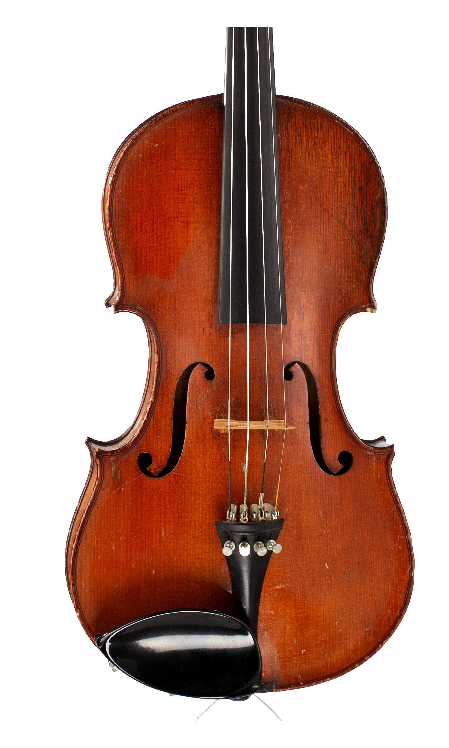 Violin, Workshop of Jérôme Thibouville-Lamy, Mirecourt, circa 1900 — angled view, 10°