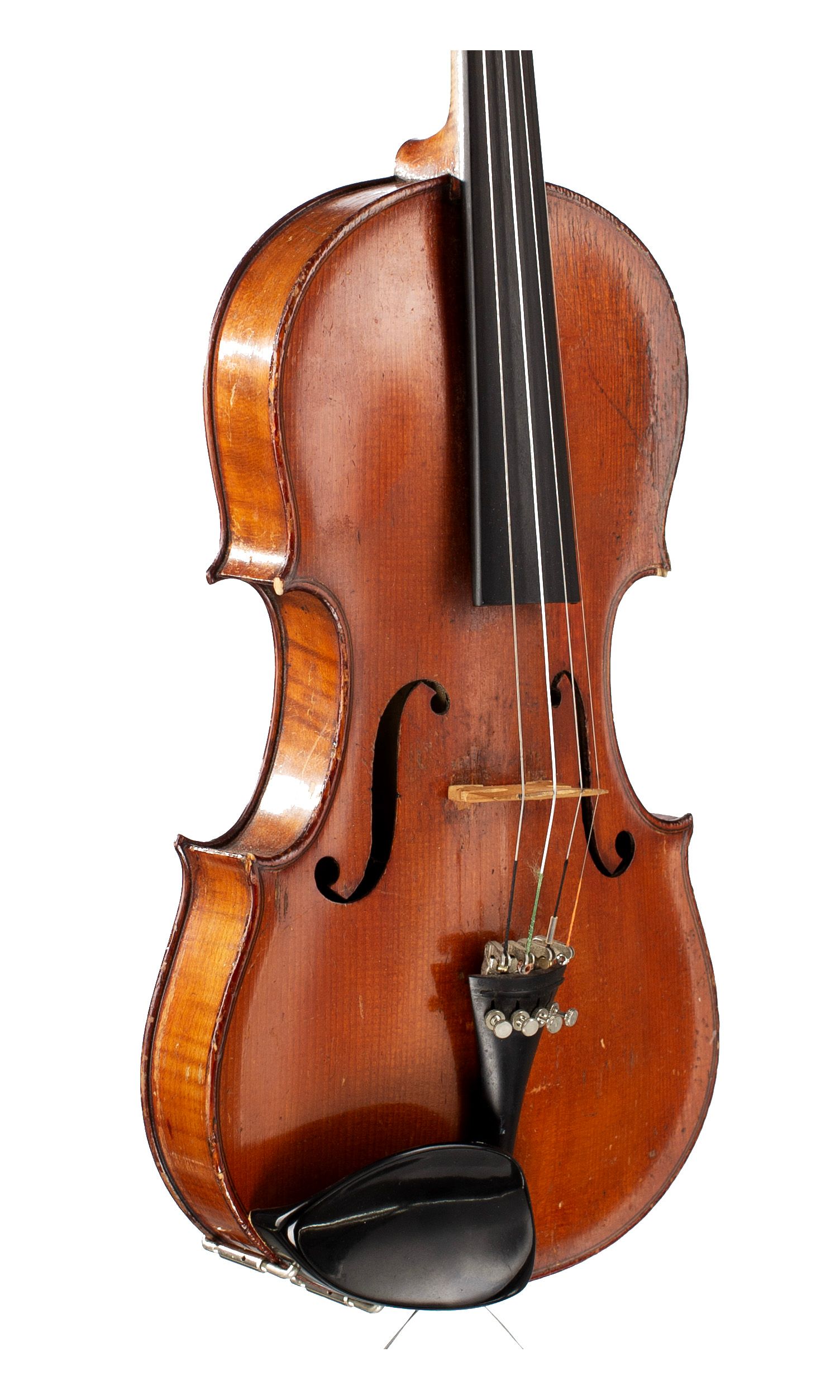 Violin, Workshop of Jérôme Thibouville-Lamy, Mirecourt, circa 1900 — angled view, 40°