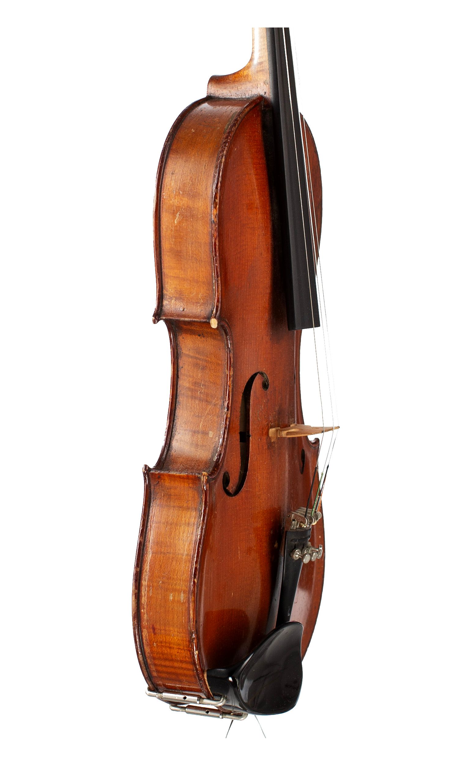 Violin, Workshop of Jérôme Thibouville-Lamy, Mirecourt, circa 1900 — angled view, 70°