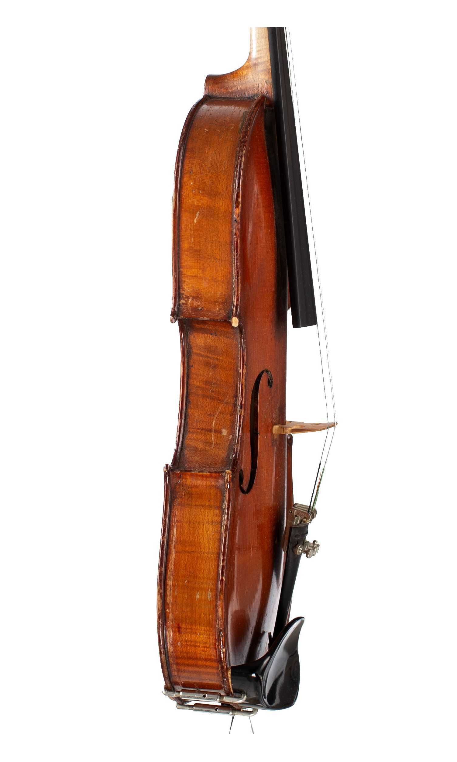 Violin, Workshop of Jérôme Thibouville-Lamy, Mirecourt, circa 1900 — angled view, 80°