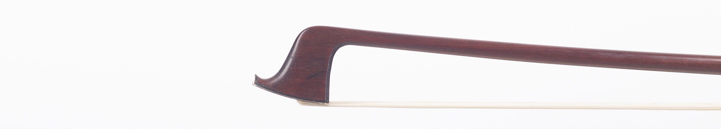 A silver-mounted violin bow by James Tubbs, London — head