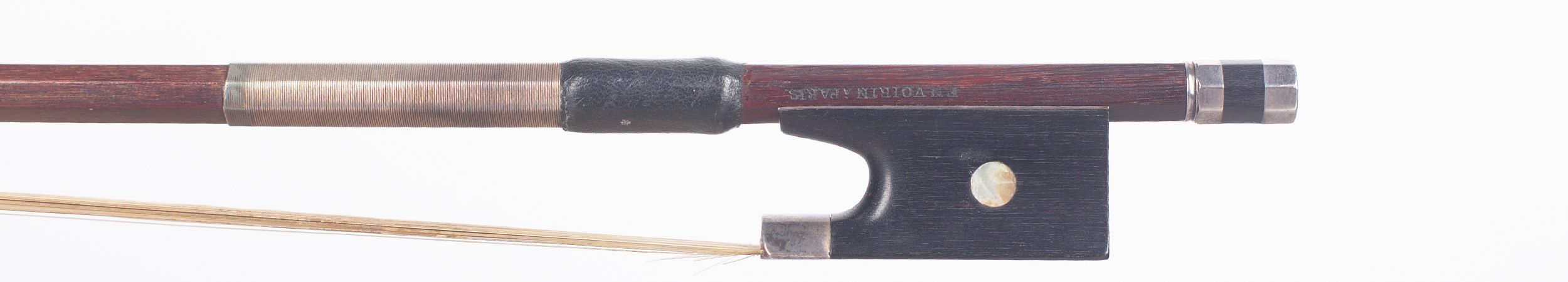 A silver-mounted violin bow by F. N. Voirin, Paris — frog