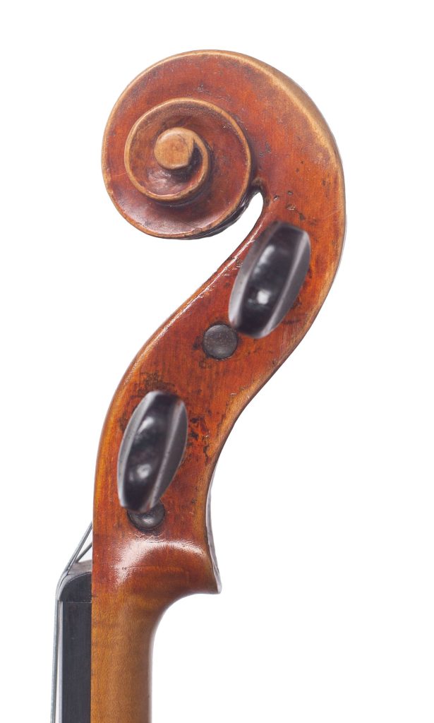 Violin by G. B. Ceruti, Cremona, 1802 — scroll