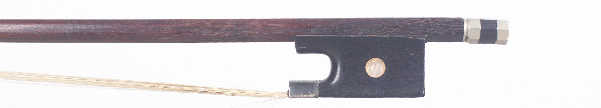 A silver-mounted violin bow by Nicolas Rémy Maire, Paris, circa 1860 — frog