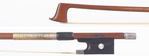 A silver-mounted violin bow by Albert Nürnberger — head and frog