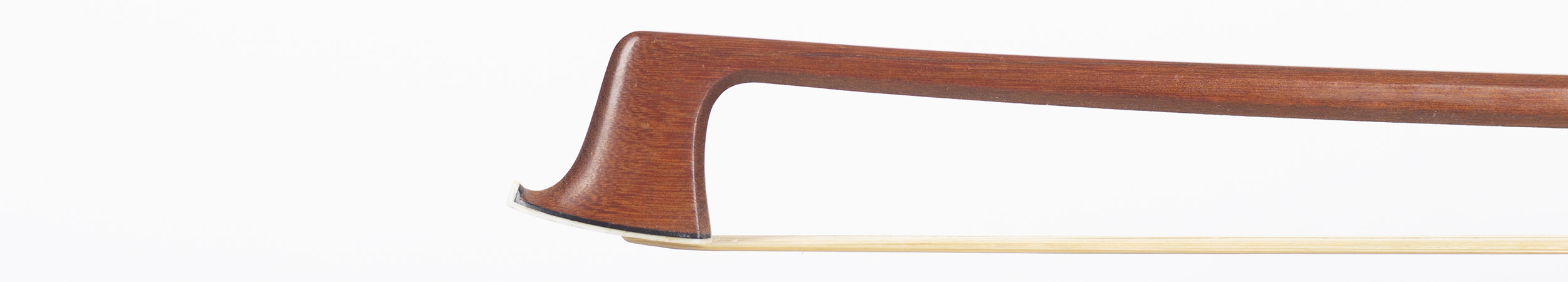 A silver-mounted violin bow by Albert Nürnberger — head