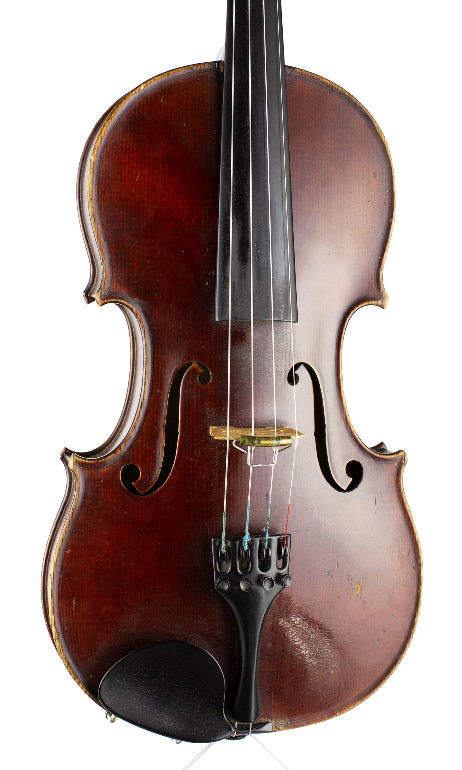 A violin by Charles Boullangier, London, 1884 — angled view, 10°