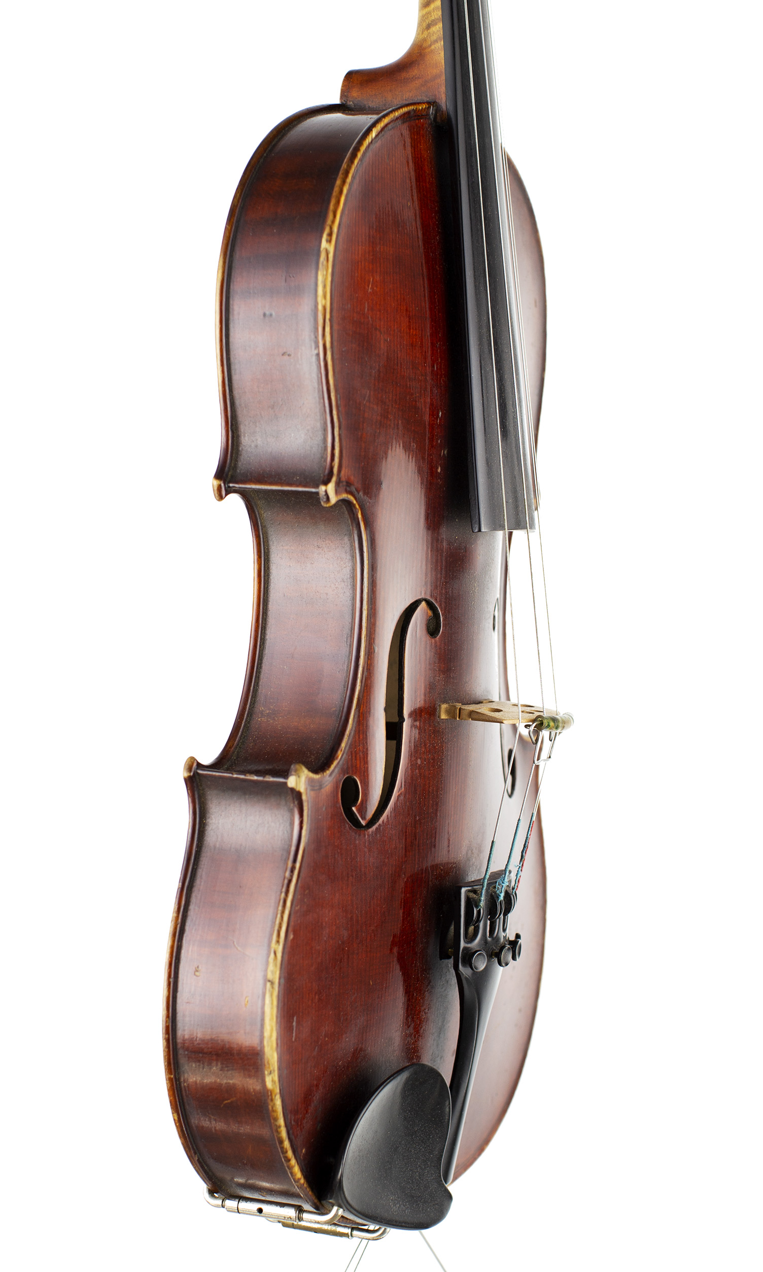 A violin by Charles Boullangier, London, 1884 — angled view, 60°