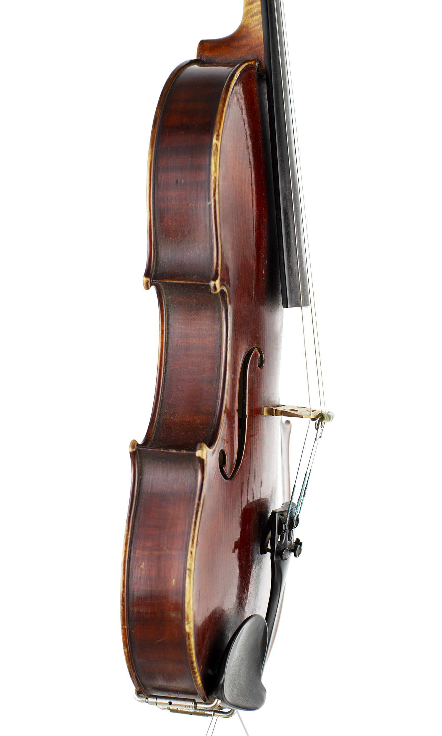 A violin by Charles Boullangier, London, 1884 — angled view, 70°