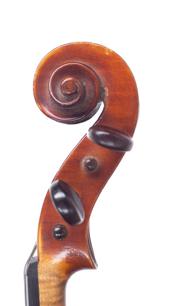 Violin by Christer Barter, Sweden, 1946 — scroll