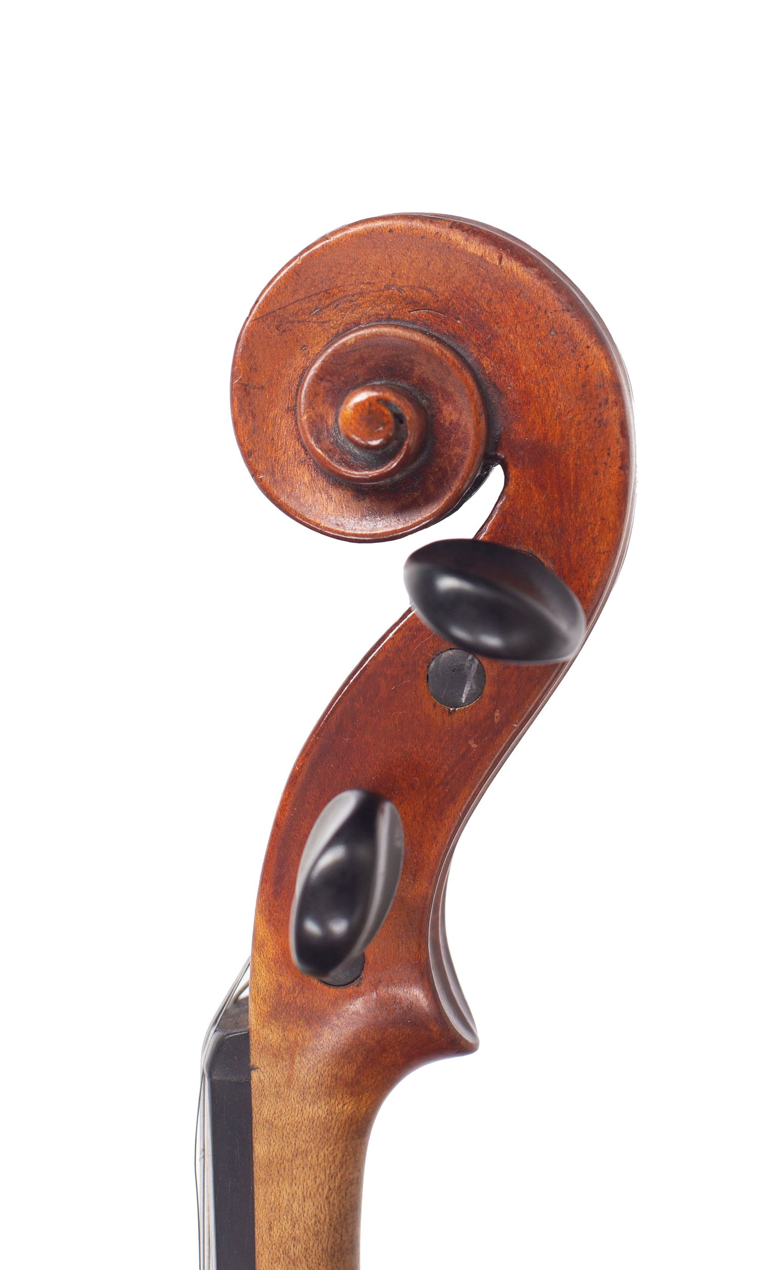 Violin by Ferruccio Varagnolo, Milan, circa 1895 — scroll
