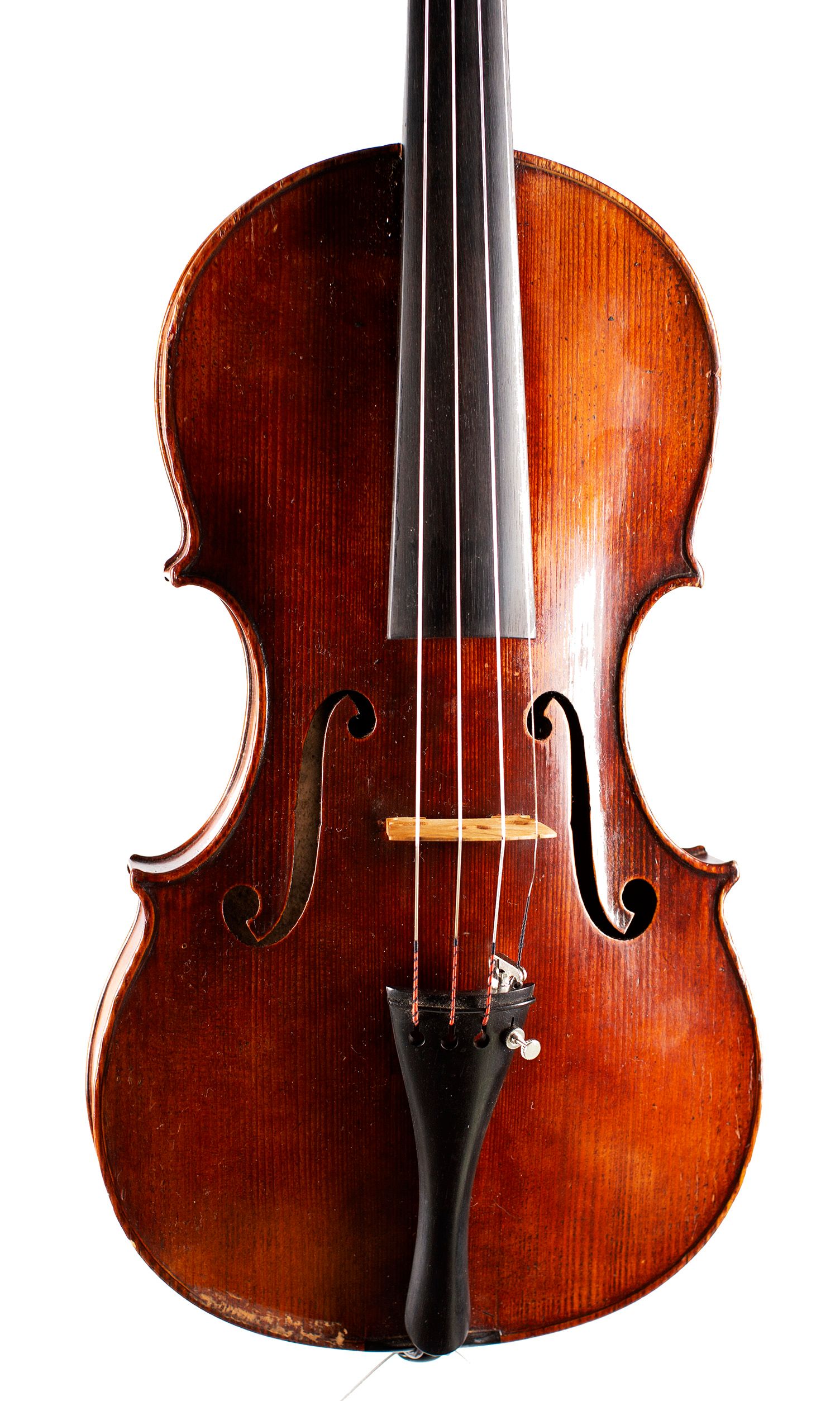 Violin by Ferruccio Varagnolo, Milan, circa 1895 — angled view, 10°