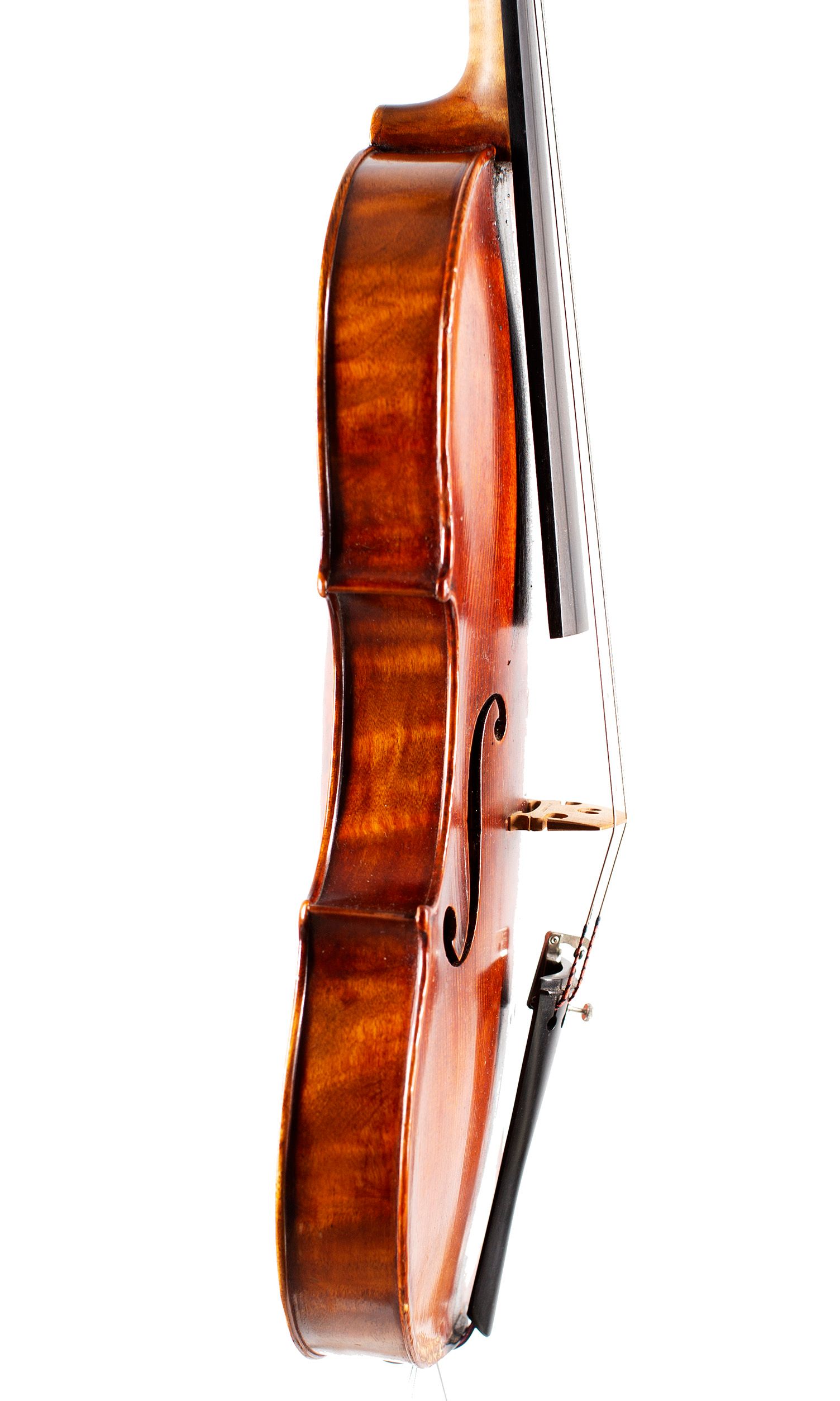 Violin by Ferruccio Varagnolo, Milan, circa 1895 — angled view, 80°