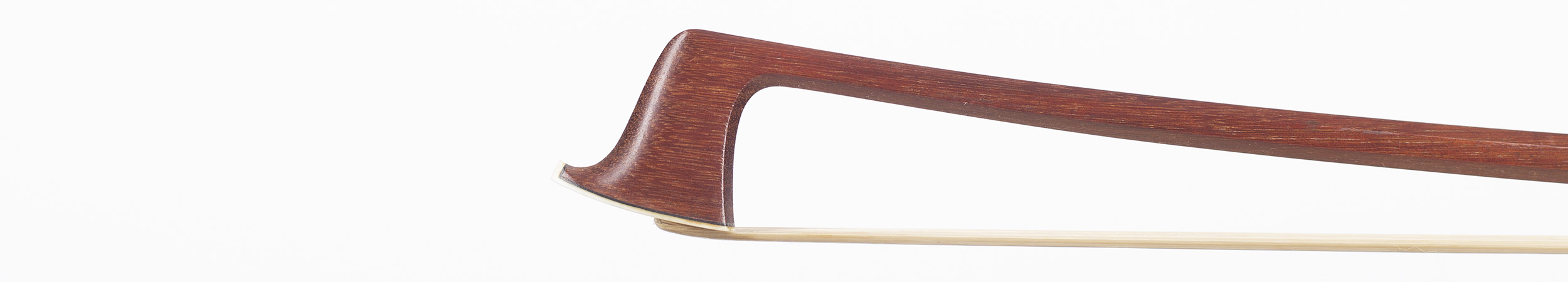 A silver and ebony-mounted violin bow by Herbert Wanka, Germany — head