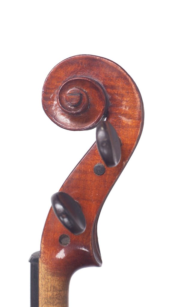Violin by  Jérôme Thibouville-Lamy,, Mirecourt, circa 1900 — scroll