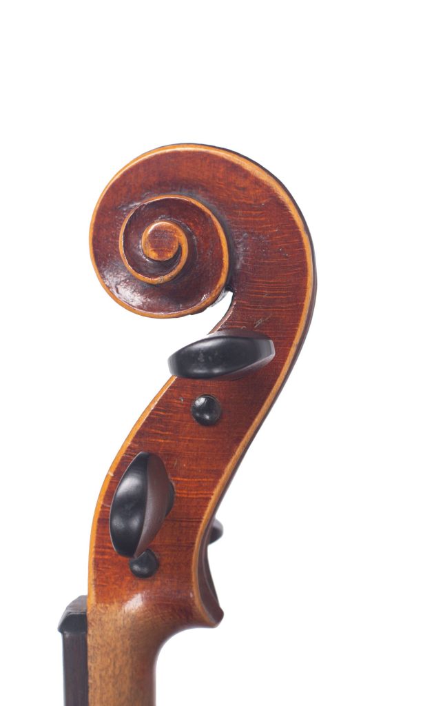 Violin by  Jérôme Thibouville-Lamy,, Mirecourt, circa 1900 — scroll
