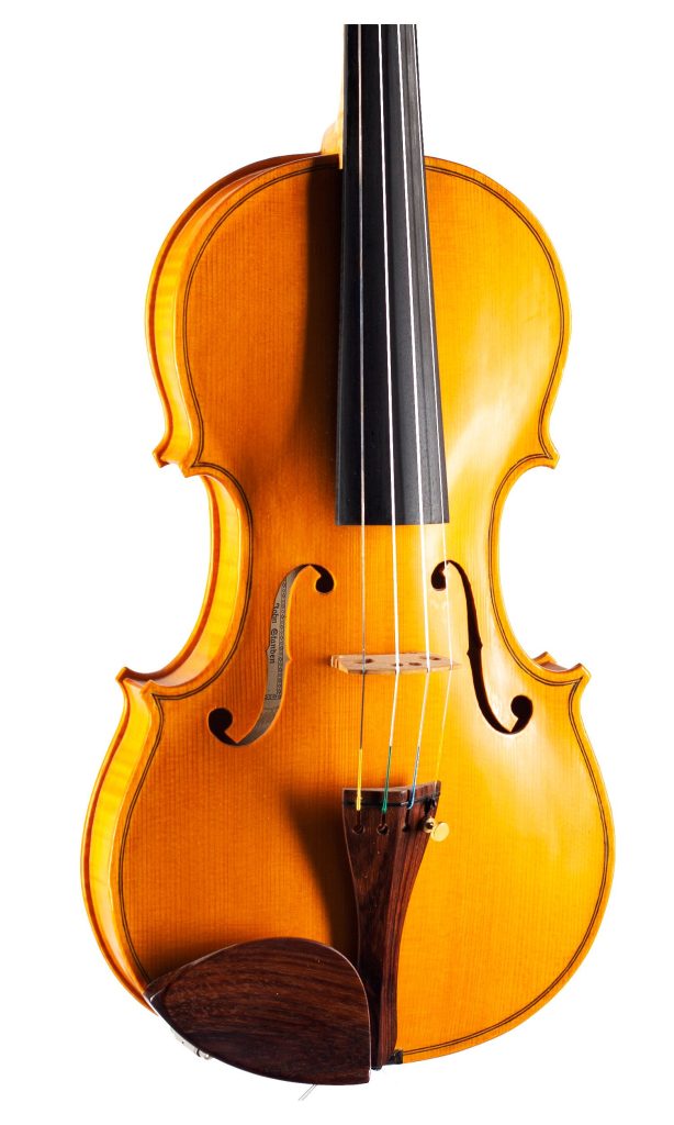 A violin by John Standen, Inverness, 2011 — angled view, 20°