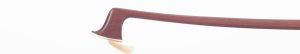A nickel-mounted violin bow by Otto Dürrschmidt, Germany — head and frog