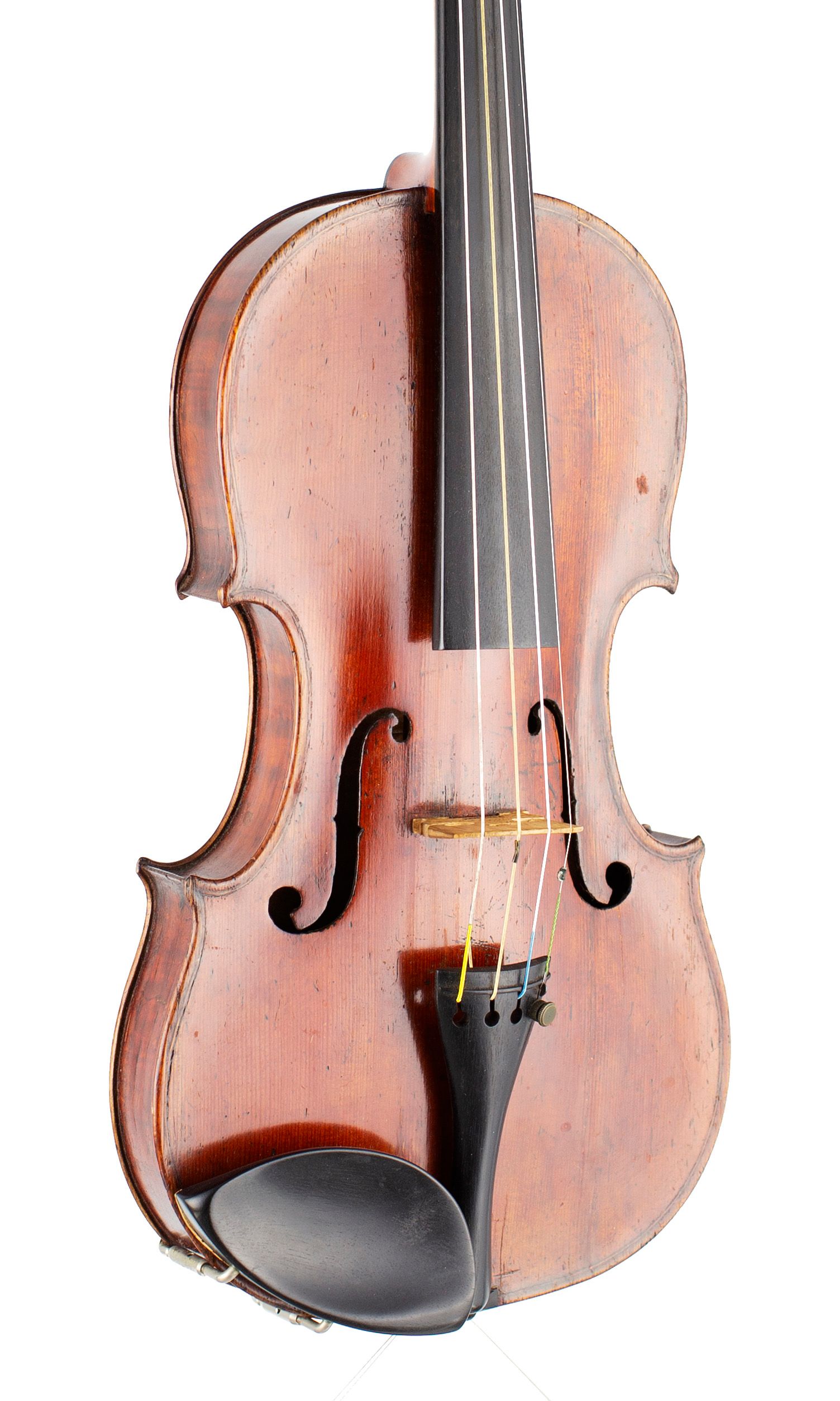 Violin by Thomas Perry, Dublin, circa 1800 — angled view, 30°