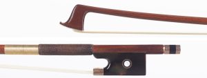 A gold and tortoiseshell-mounted violin bow by Lothar Seifert, Bubenreuth, circa 1970 — head and frog