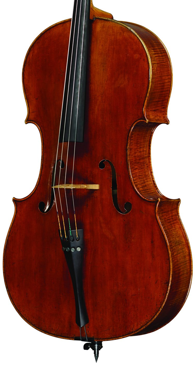 Front view of the ‘Archinto’ Stradivari cello of 1689