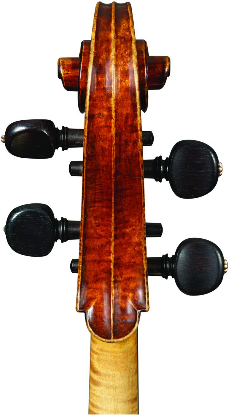 Back of the pegbox of the ‘Archinto’ Stradivari cello