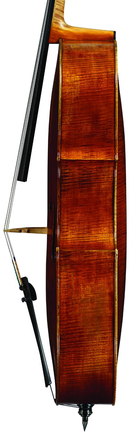 Side view of the ‘Archinto’ Stradivari cello, bass side