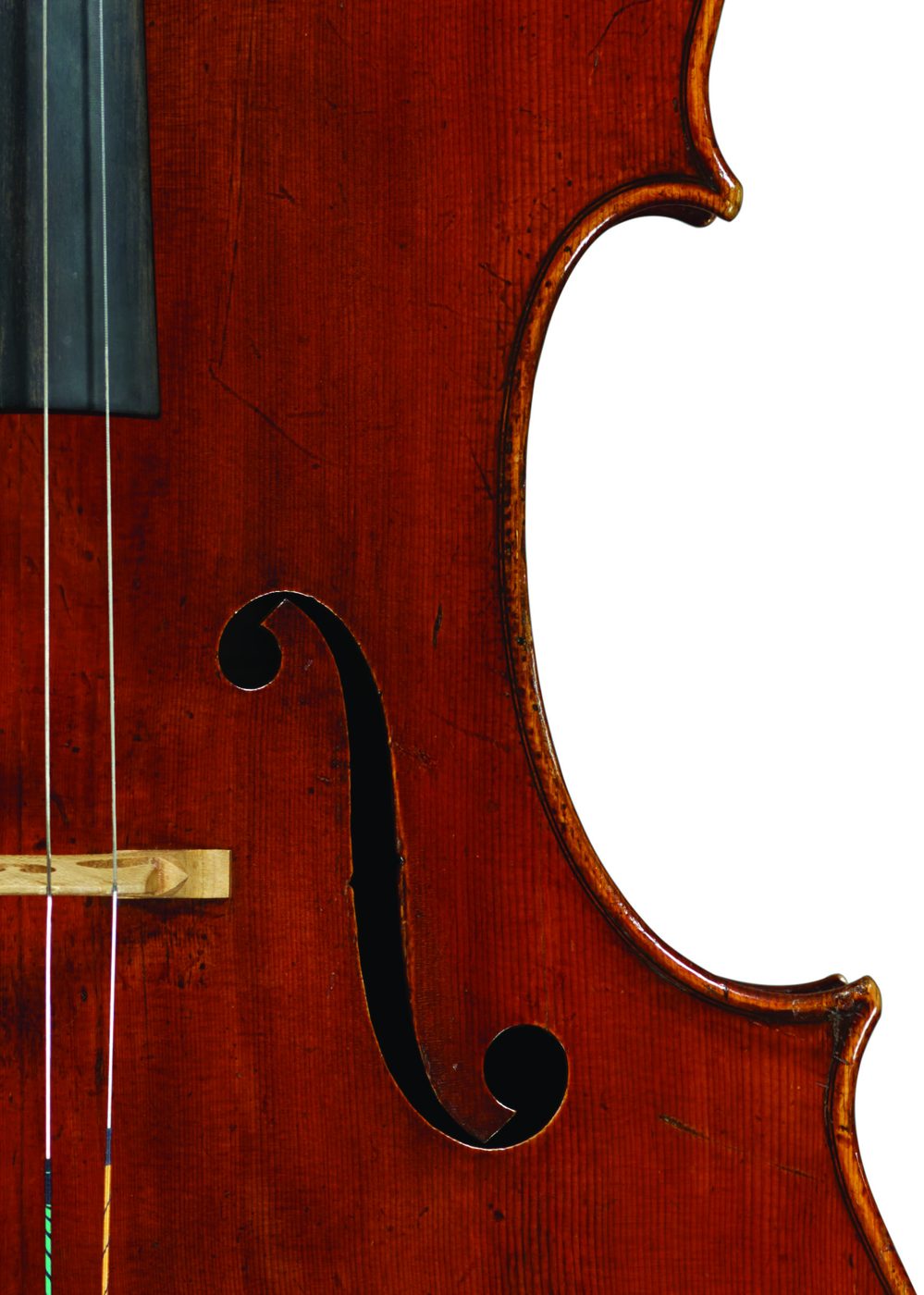 Treble f-hole of the ‘Archinto’ Stradivari cello